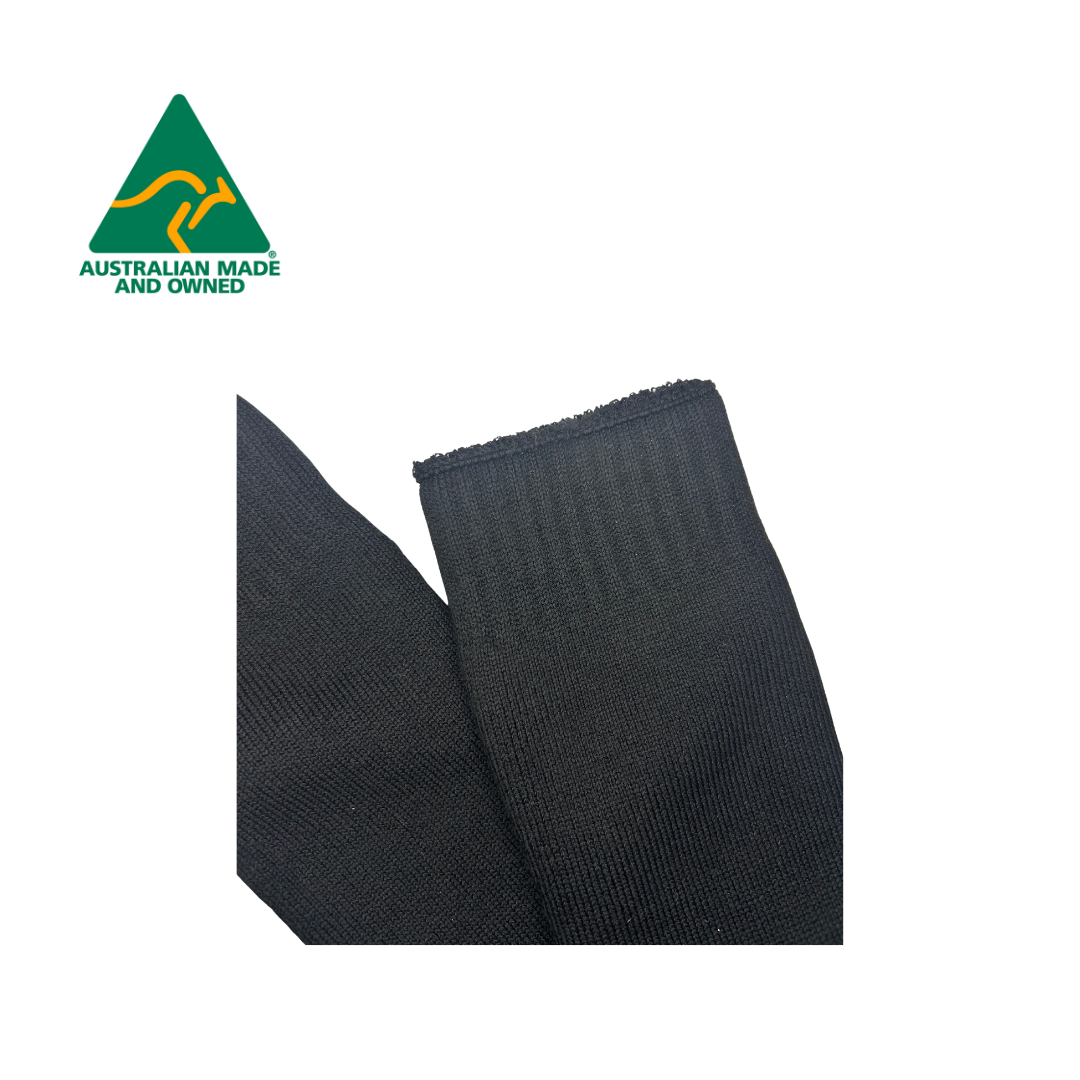 Top Of work socks with non restrictive rolled tops and super flex elastic