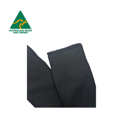 Top Of work socks with non restrictive rolled tops and super flex elastic